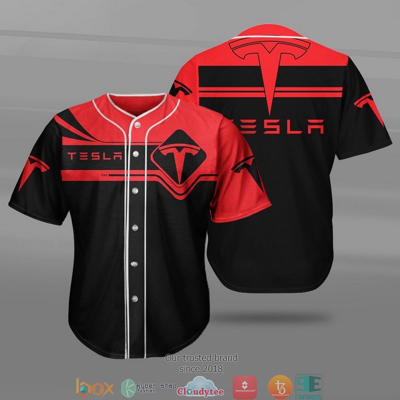 Tesla Car Motor Baseball Jersey Tesla Car Motor Baseball Jersey