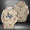 Texas Floral Vintage 3D Printed Hoodie/Zipper Hoodie - 956395cffa17