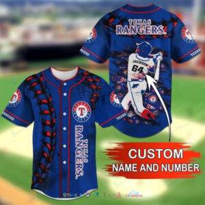 Texas Rangers Mlb Personalized Baseball Jersey Shirt
