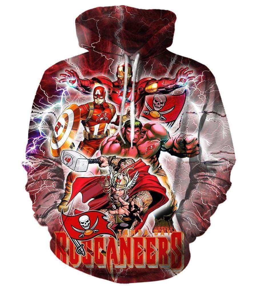 The Avengers Tampa Bay Buccaneers Red Zip 3D Hoodie All Over Print - 0c99c03125e9 The Avengers Tampa Bay Buccaneers Red Zip 3D Hoodie All Over Print - 0c99c03125e9