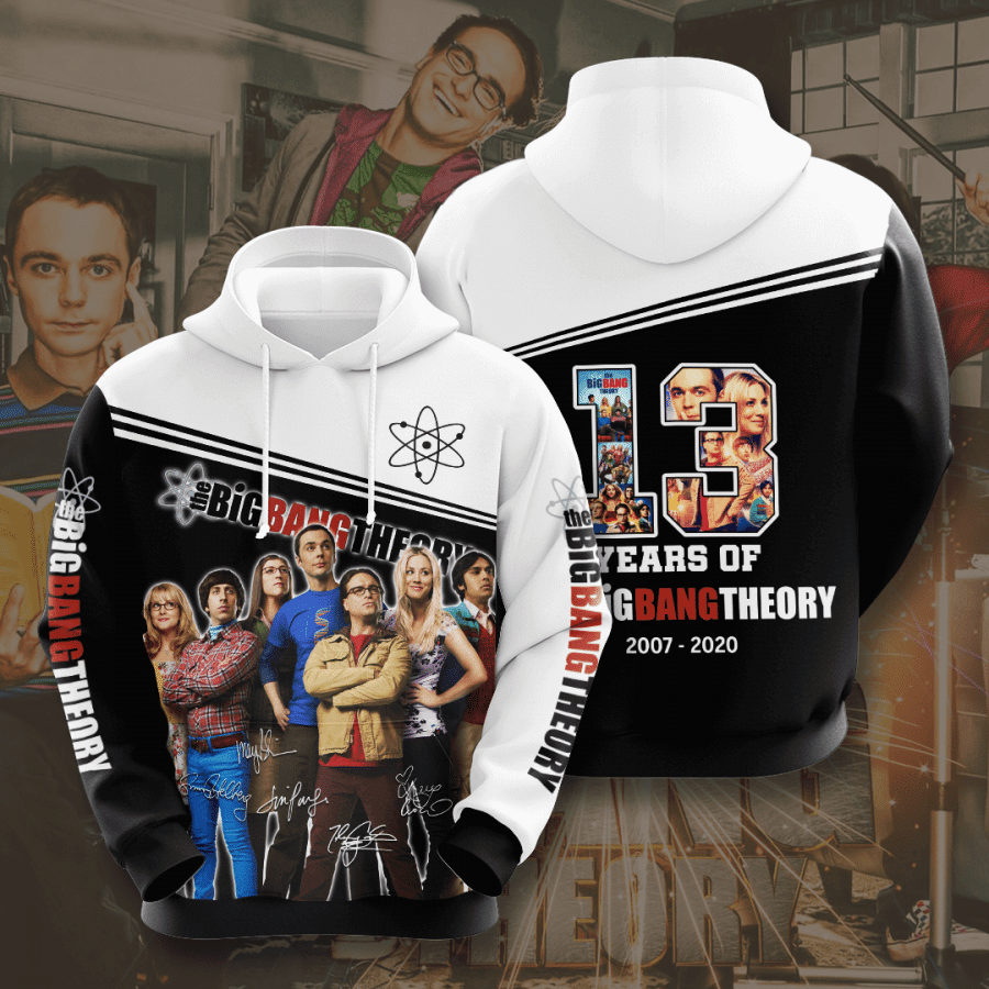 The Big Bang Theory Movie And Character Anniversary 13 Years 3D Hoodie For Men For Women The Big Bang Theory Movie And Character Anniversary 13 Years 3D Hoodie For Men For Women