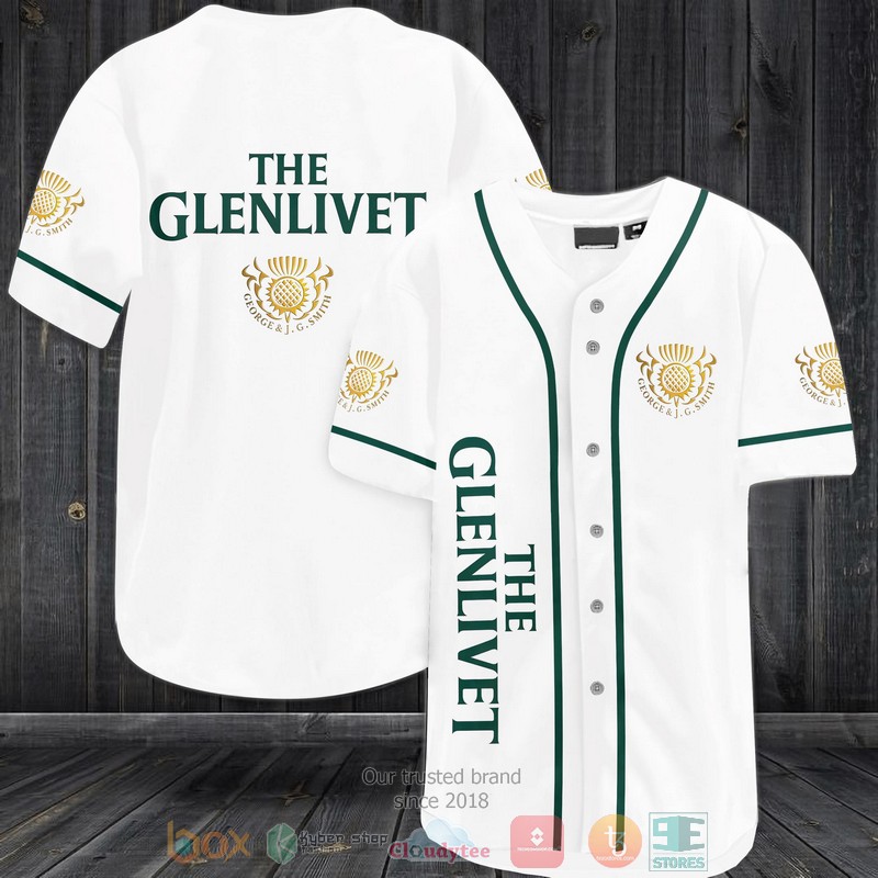 The Glenlivet Whisky White Baseball Jersey The Glenlivet Whisky White Baseball Jersey