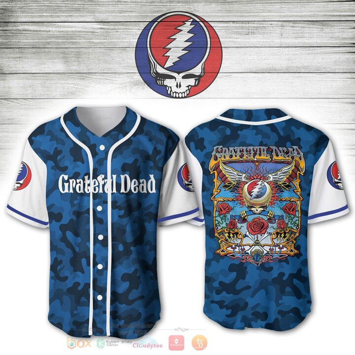 The Grateful Dead Band Baseball Jersey Shirt The Grateful Dead Band Baseball Jersey Shirt