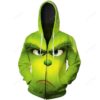 The Grinch 3D Hoodie For Men Women All Over 3D Printed Hoodie Costume Cosplay Halloween Green Monkey 3D Digital Print Sweatshirt - ab32f16b0821