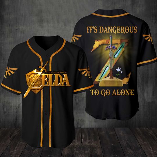 The Legend Of Zelda Its Dangerous To Go Alone Baseball Jersey Shirt The Legend Of Zelda Its Dangerous To Go Alone Baseball Jersey Shirt