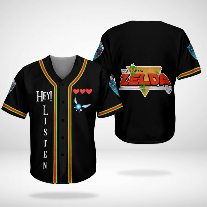 The Legend Of Zelda Listen Navi Baseball Jersey Shirt The Legend Of Zelda Listen Navi Baseball Jersey Shirt