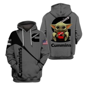 The Mandalorian Baby Yoda Holding Cummins Pullover And Zip Pered Hoodies Custom 3D Graphic Printed 3D Hoodie All Over Print Hoodie For Men For Women - 15af3fe76542
