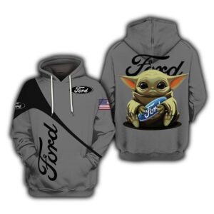 The Mandalorian Baby Yoda Holding Ford Pullover And Zip Pered Hoodies Custom 3D Graphic Printed 3D Hoodie All Over Print Hoodie For Men For Women - 55d517d1c693