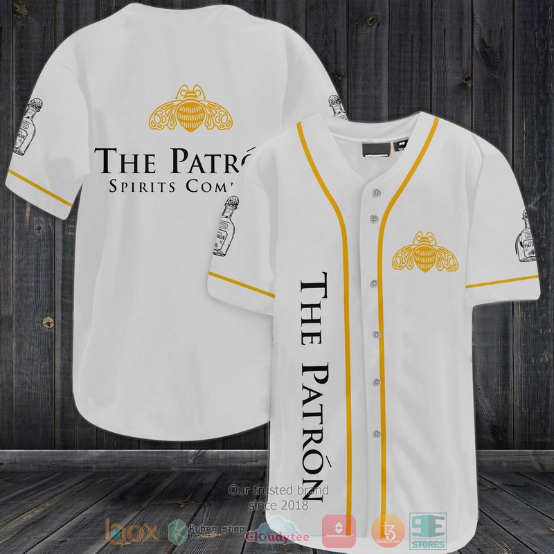 The Patron Spirits Company White Baseball Jersey The Patron Spirits Company White Baseball Jersey