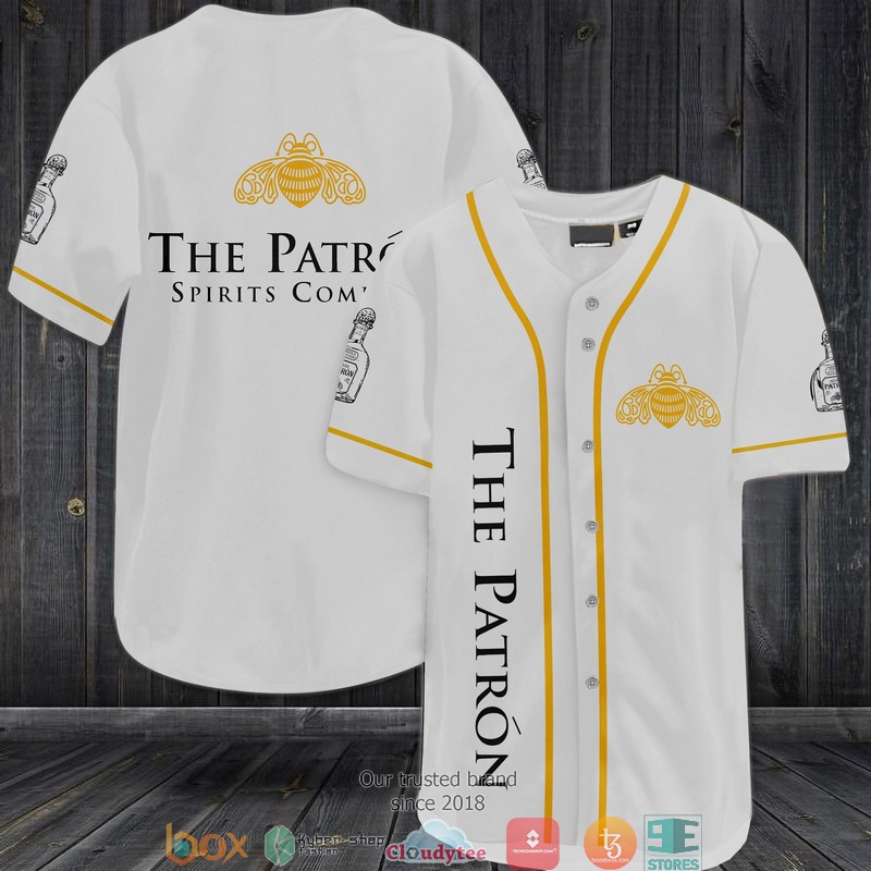 The Patron Spirits Company White Baseball Jersey The Patron Spirits Company White Baseball Jersey