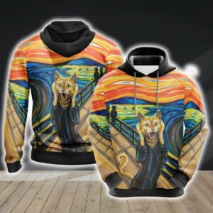 The Scream Cat Unisex 3D Hoodie All Over Print Hoodie574 - f04bce7190ea