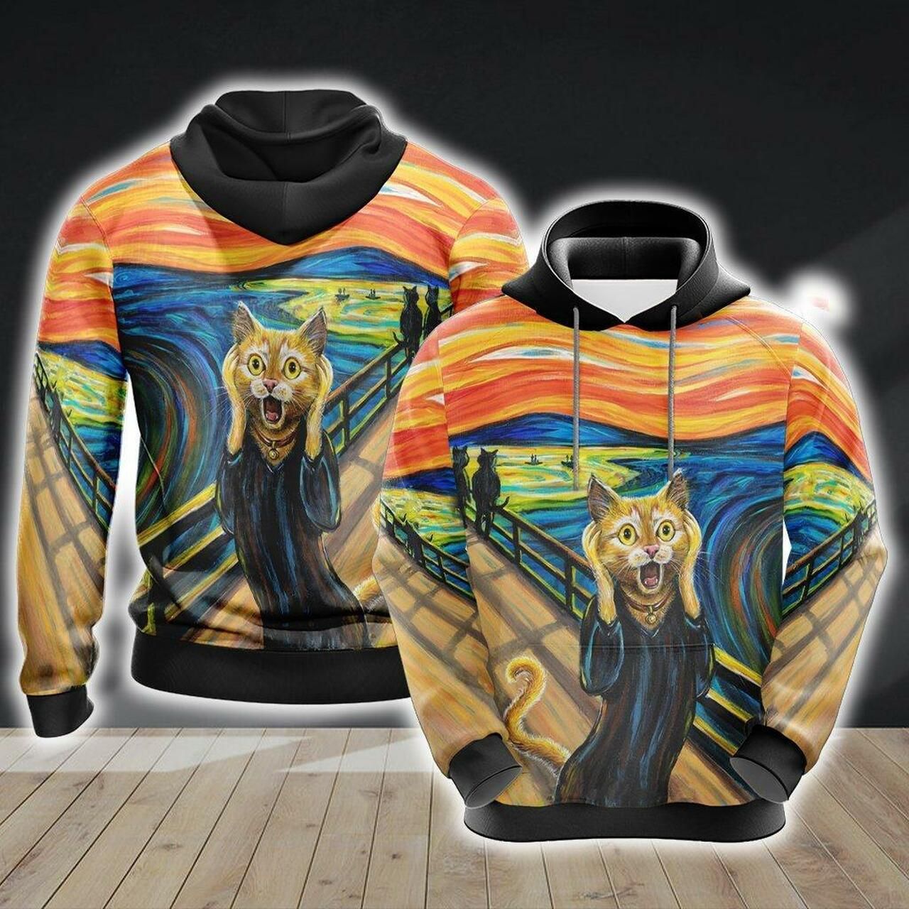 The Scream Cat Unisex 3D Hoodie All Over Print Hoodie574 - f04bce7190ea The Scream Cat Unisex 3D Hoodie All Over Print Hoodie574 - f04bce7190ea
