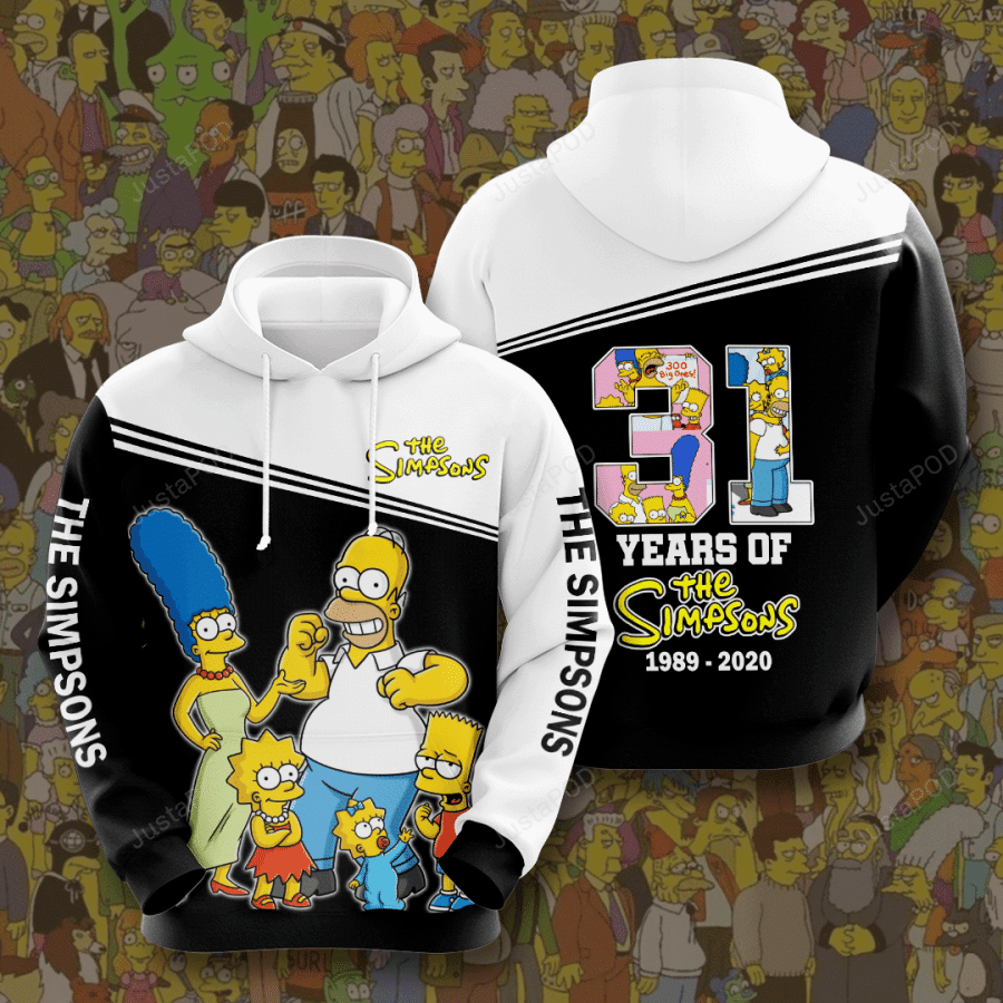The Simpsons Movie Character Anniversary 31 Years 3D Hoodie For Men For Women The Simpsons Movie Character Anniversary 31 Years 3D Hoodie For Men For Women