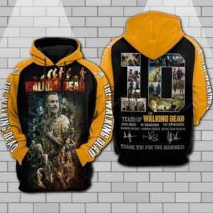 The Walking Dead Anniversary Pullover And Zip Pered Hoodies Custom 3d Graphic Printed 3d Hoodie All Over Print Hoodie For Men For Women - 82904b496dc4