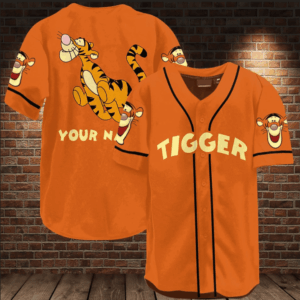 Tigger Custom Name Baseball Jersey Shirt
