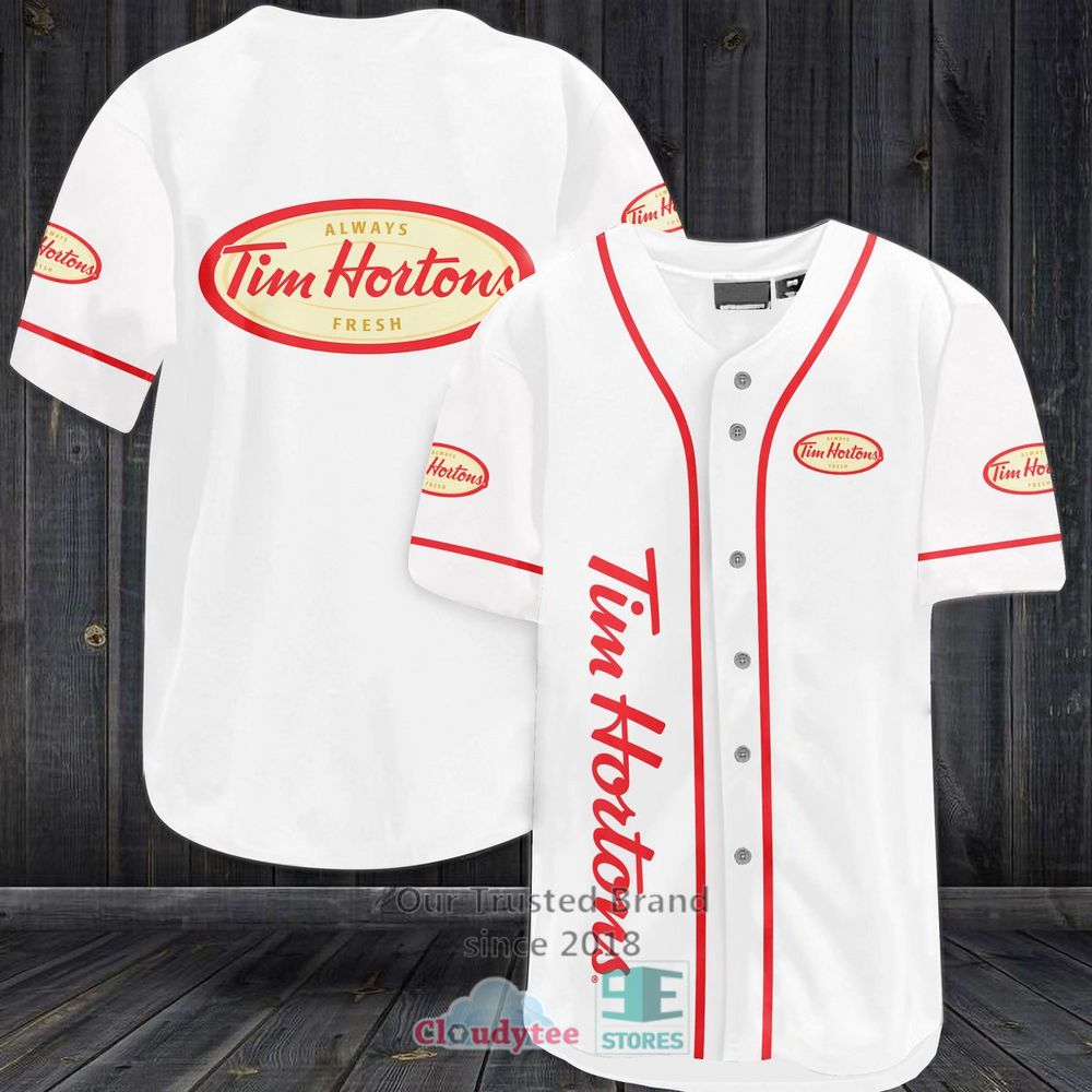 Tim Hortons Baseball Jersey Shirt Tim Hortons Baseball Jersey Shirt