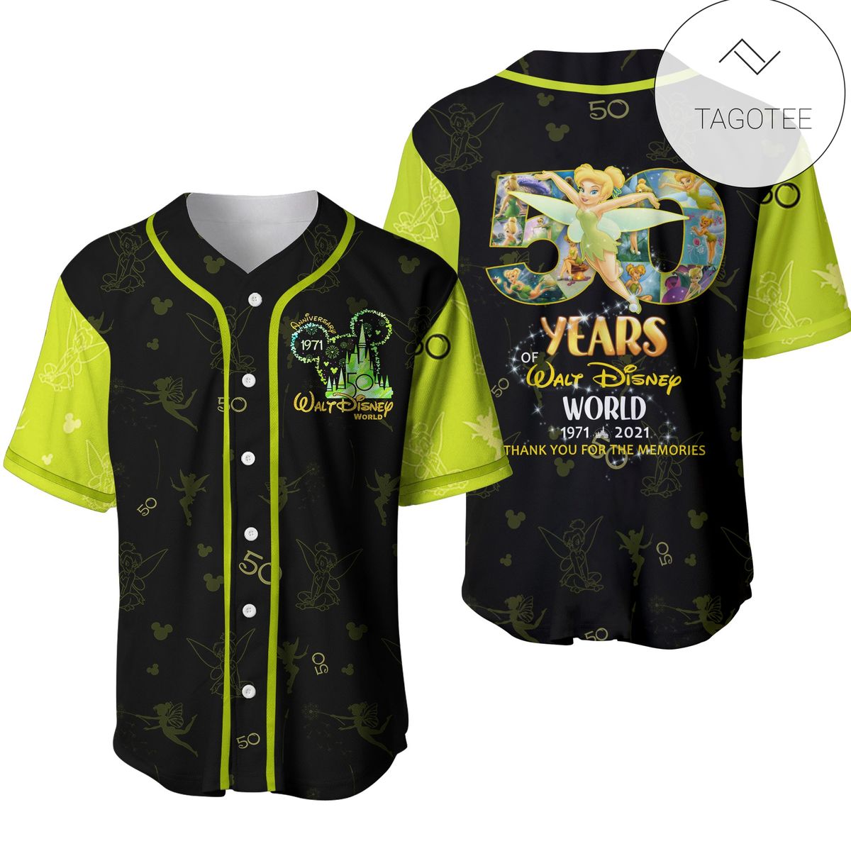 Tinkerbell 50Th Anniversary Disney Gift Baseball Jersey Tinkerbell 50Th Anniversary Disney Gift Baseball Jersey