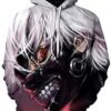 Tokyo Ghoul Ken Kaneki Pullover And Zippered Hoodies Custom 3D Tokyo Ghoul Graphic Printed 3D Hoodie All Over Print Hoodie For Men For Women - 54f9c3c84bbd