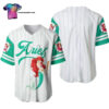 [Top-Selling] Ariel Princess The Little Mermaid Stripe All Over Print Baseball Jersey