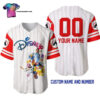 [Top-Selling] Custom Mickey Mouse And Friends Disney Stripe All Over Print Baseball Jersey