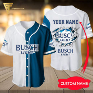 [Top-Selling] Custom Name Busch Light Full Printing Baseball Jersey Shirt