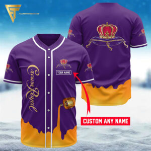 [Top-Selling] Custom Name Crown Royal Full Printing Baseball Jersey Shirt