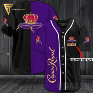 [Top-Selling] Custom Name Crown Royal Whisky Full Printing Baseball Jersey Shirt