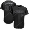 [Top-Selling] Custom Team Name Black And Gray Full Printed Baseball Jersey- Maria