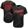 [Top-Selling] Custom Team Name Black Gray Red Full Printed Baseball Jersey- Maria