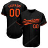 [Top-Selling] Custom Team Name Black Orange Baseball Jersey