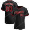 [Top-Selling] Custom Team Name Black Red-White Full Printed Baseball Jersey