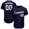 [Top-Selling] Custom Team Name Blue Navy White Full Printed Baseball Jersey- Maria