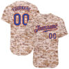 [Top-Selling] Custom Team Name Camo Royal-Orange Full Printed Baseball Jersey
