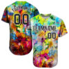 [Top-Selling] Custom Team Name Colorful Scratch Graffiti Pattern Full Printed Baseball Jersey- Maria