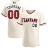 [Top-Selling] Custom Team Name Cream Red-Navy American Flag Baseball Jersey