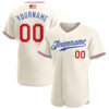 [Top-Selling] Custom Team Name Cream Red-Royal American Flag Baseball Jersey