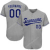 [Top-Selling] Custom Team Name Gray Royal-White Full Printed Baseball Jersey