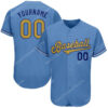 [Top-Selling] Custom Team Name Light Blue Old Gold-Royal Baseball Jersey