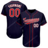 [Top-Selling] Custom Team Name Navy Red-White Baseball Jersey
