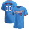[Top-Selling] Custom Team Name Powder Blue White-Red Baseball Jersey