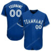 [Top-Selling] Custom Team Name Royal Blue White Full Printed Baseball Jersey- Maria