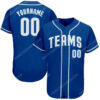 [Top-Selling] Custom Team Name Royal Strip White-Light Blue Full Printed Baseball Jersey