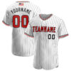 [Top-Selling] Custom Team Name White Black Strip Red-Black American Flag Baseball Jersey- Maria