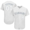 [Top-Selling] Custom Team Name White Gray Full Printed Baseball Jersey