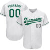 [Top-Selling] Custom Team Name White Kelly Green-Gray St Patrick’S Day Baseball Jersey- Maria