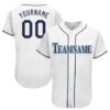 [Top-Selling] Custom Team Name White Navy-Powder Blue Full Printed Baseball Jersey