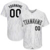 [Top-Selling] Custom Team Name White Purple Strip Black-Gray Full Printed Baseball Jersey