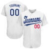 [Top-Selling] Custom Team Name White Royal-Red Baseball Jersey