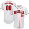 [Top-Selling] Custom Team Name White Strip Red-Black Full Printed Baseball Jersey- Maria