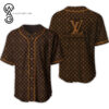 [Top-Selling] Louis Vuitton Black Design All Over Printed Baseball Jersey